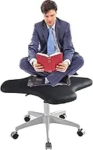 Sitting Kneeling Squatting Chair, Ergonomic Office Chair Kneeling with Upgraded Gas Spring Rod & Castors for Yoga Enthusiasts Meditation Fanatics,Adjustable Soul Seat Cross Legged Chair