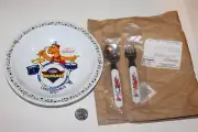VTG 1987 NEW UNUSED Kraft Macaroni & Cheese Cheesasaurus Rex Bowl Spoon & Fork