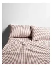 [Aura Home] Ticking Stripe Sheet Set in Bronze