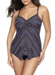 Miraclesuit L108701 Shimmer Links Love Knot Top Women's Size 14