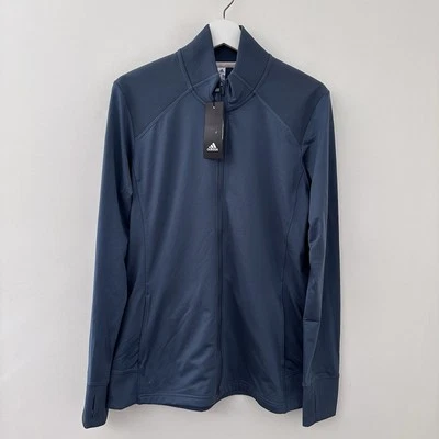 Adidas Woman’s Heathered Range Full Zip Jacket - Legacy Blue - New With Tags - L