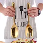 Salad Serving Set Stainless Steel Rust-proof Servers Spoon Fork 12 Inch