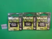 Mustad Long Point Medium Feeder Hooks Size 16 #LP280, 3Pks, 30 Total Hooks (New)