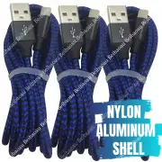 3 Pack 3M USB Fast Charger Cable Braided For Apple iPhone 11 XR X Charging Cord