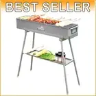 Compact BBQ Grill with Ventilation for Skewers and Outdoor Cooking - 31.6"