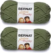 2-Pack - Bernat Softee Chunky Yarn, Forest, Single Ball