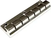 6 String Stopbar Tailpiece For Flat Top Lap Steel Guitar in chrome (Bridge)