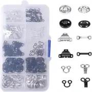 Sewing Hooks and Eyes Closure Set,100 Pcs Skirt Hook and Eye Closures Sewing Sna