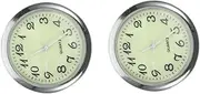 ULTECHNOVO Pcs Car Stick Clock Quartz Automotive Dash Clock Small Round Easy Install Car Accessory
