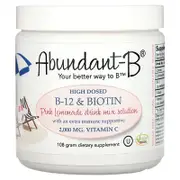 Sufficient C, Abundant-B High Dosed B-12 & Biotin Drink Mix, Pink Lemonade, 108 g