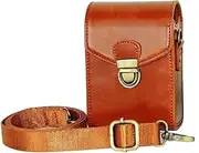 [NZBZHHZGPL] PU Leather Camera Case Fit for Canon G9X G7X G7X II G7X III SX730 SX740 G9X II SX710 SX700 SX720 S95 S90 S120 S110 SX610 SX400 Camera Bag(Brown)