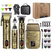 Kikido 4 in 1 Professional Hair Trimmer Set Electric Shaver Beard Trimmer Men Hair Clipper Grooming Tools