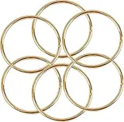 6Pcs Macrame Hoops Ring, BetterJonny 10 Inch Metal Craft Rings Hoops Gold Dream Catcher Rings Wreath Hoop Rings for Home Decorations DIY Crafts and Wall Hanging Crafts