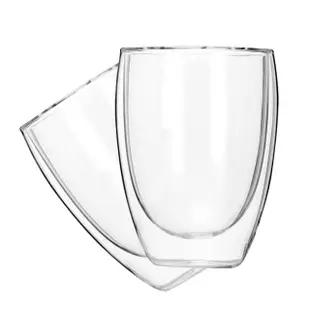 【工具王】玻璃酒杯 隔熱杯 蛋型杯 玻璃水杯 水杯 630-DG350(玻璃杯 雙層玻璃杯350ml 咖啡杯)