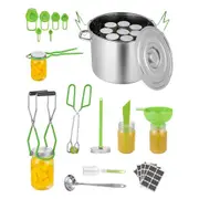 VEVOR Canning Supplies Starter Kit 11 Pieces Stainless Steel Water Bath Cannner