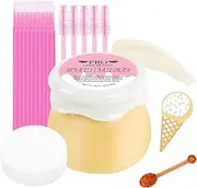 Lash Extension Remover 10ml Fragrance Eyelash Remover For Lash Extensions No Irritation Easy To Use Eyelash Remover With Cleaning Pads Lash Brush Quick Dissolves Eyelash Adhesive Removale(Ice Cream)