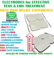 12 MULTI STICK BEST QUALITY 2" x 2" WHITE FOAM ELECTRODE for TENS UNIT 7000 3000