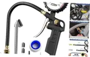 Tire Inflator with Pressure Gauge – Large Glow Dial, Swivel 100 psi Gun style