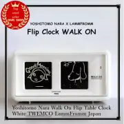 Yoshitomo Nara Walk On Flip Table Clock White TWEMCO LammFromm Japan