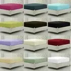 800 TC Egyptian Cotton Fitted Sheet,Flat AU~Single Double King SK,Solid Color