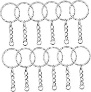 [KALLORY] 100 Pcs Split Key Ring Metal Keychain Key Ring Bulk Keychain with Keychain with Jump Ring
