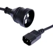15cm UPS Power Cord Extension Lead Cable IEC Male to 3-Pin AU Female Socket