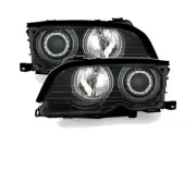 Headlights CCFL Angel Eyes for BMW 3 E46 Coupe Cabrio 1999-2001 VP540 Black LHD