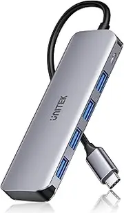 Unitek New USB C Hub Multiport Adapter, 5Gbps Stable Driver Adapter with 4 Ports Compatible 2023-2016 MacBook Pro, New Mac Air/Surface, Chromebook