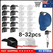 Adhesive Hat Hooks for Wall (8-32Pack) - Modern Baseball Caps Hangers Rack AU