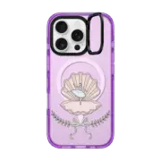 iPhone 16 Pro Impact Ring Stand Case MagSafe Compatible Ballerina Pearl
