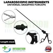 Universal Grasping Forceps Laparoscopic Surgical Instruments Serrated Jaws 33cm
