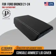 Console Lid Armrest Cover Pull Over for Ford Bronco 21-24 White Stitch