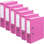 Colourhide Lever Arch File Folder A4 Cassis Pink Pack 6