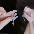 Bowknot Chain Cartilage Helix Clip On Ear Cuff Tassel Earrings J8 Hot B4R1