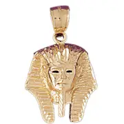 14K Gold Pharaoh King Tut Pendant