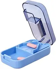 Pill Splitter with Centering Device | Small Pill Splitter Dose Tablet Cutter | Accurate Medicine Crusher Safety Guard Cut Tool for Tiny Medication