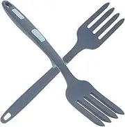 Ergonomic Design Large Multi-Function Pasta Fork Silicone Nonstick Cooking Fork