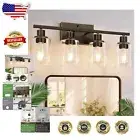 Versatile 4-Light Bathroom Wall Lamp with Flex Mount and Heat-Resistant Sockets