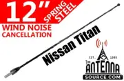 12" Black Spring Stainless AM/FM Antenna Mast - Fits: 2019-2022 Nissan Titan (for: Nissan)