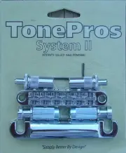 LPM02-C TonePros Metric Bridge/Tailpiece Set Chrome Finish