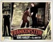 Frankenstein Lobby Card Far Left Boris Karloff Inset Colin OLD MOVIE PHOTO