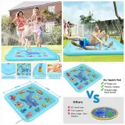 Growsland Splash Pad - 67" Sprinkler for Kids Outdoor Toys Fun Summer Water Pool