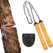 Manual Chain Saw – Pocket Chain Saw, Steel Saw Tool | Multi-Purpose Handheld, Portable Tree Cutting Tool, Saw with Handle for Camping