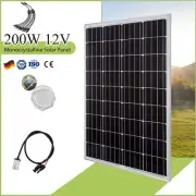 12V 200W Solar Panel Kit Mono Caravan Camping Home Battery Charger Power Station