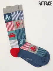 FatFace Grey Sealife Men's Socks (AT9391) | $17