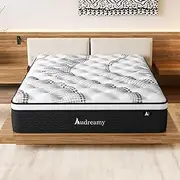 [AUDREAMY] Aurora Mattress 34cm Plush Euro Top 7 Zone Pocket Spring System Ergonomic 4D Bamboo Fiber Fabric High Resilience Foam and Enhanced Edge Support Breathable Vacuum Packed Medium Firm Queen