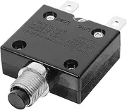 TIDTALEO Circuit Breaker Protection Horn Button Car Amp Power Strip Switch Cord Single Phase Off Disconnect Stop Buttons Smart Plug Main Automobile Circuit Breaker Iron Black
