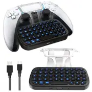 PS5 Controller Keyboard with Backlight Playstation 5 DualSense Chatpad Wirele...
