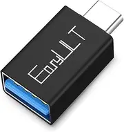 EasyULT USB C to USB 3.0 Adapter, Type-C to USB A Adapter, Thunderbolt 4/3 to USB Adapter OTG, Compatible for MacBook Pro 2020/19/18/17, MacBook Air 2020, Samsung Notebook 9-Black