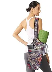 Yoga Mat Bag Long Tote | Large Size Pocket Yoga Mat Carrier - Home Gym Shoulder Strap Pouch Sport Accessories Organizer Bohemian for Workout Enthusiasts